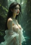 Ethereal Woman in a Mystical Forest