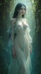 Ethereal Woman in a Mystical Forest